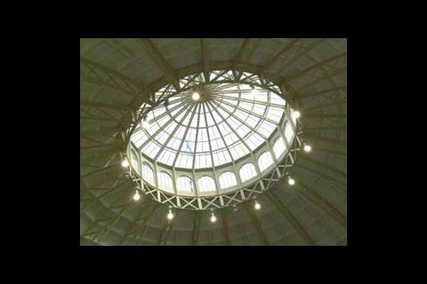 Interior detail showing glazing in the dome 